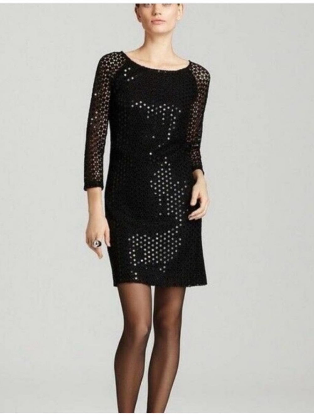 Lilly Pulitzer Aaliyah Black Sequin Cocktail Dress